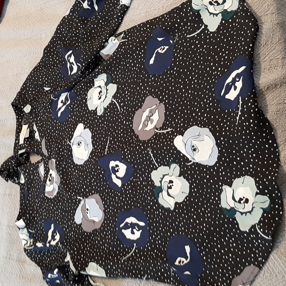 Tie back long sleeve loft blouse